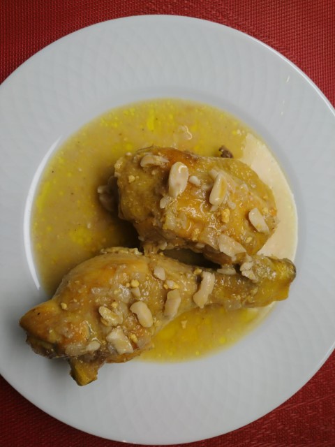Receta casera de pollo con almendra