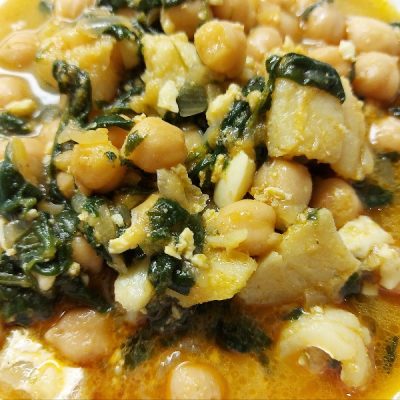 Receta casera de potaje de garbanzos